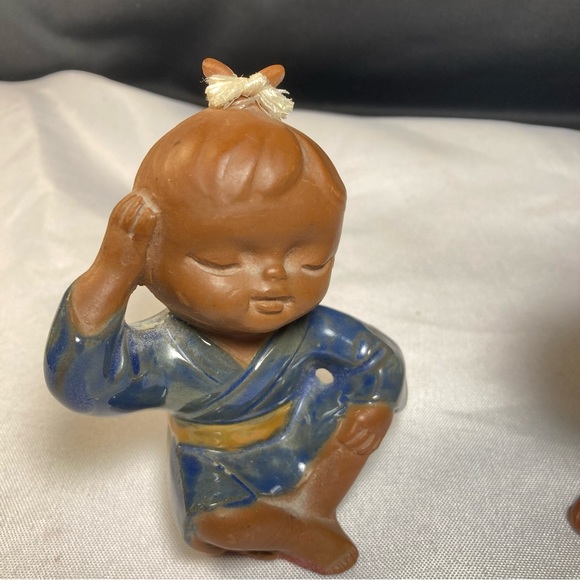 Vintage Japan Uctci Terracotta Girl Figurines - Picture 10 of 13